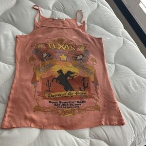 Spell Ribbed Tank Top in Coral 🪸 Texas lovers